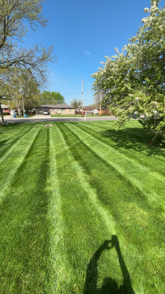 Beautifully striped lawn by Emberton Landscaping