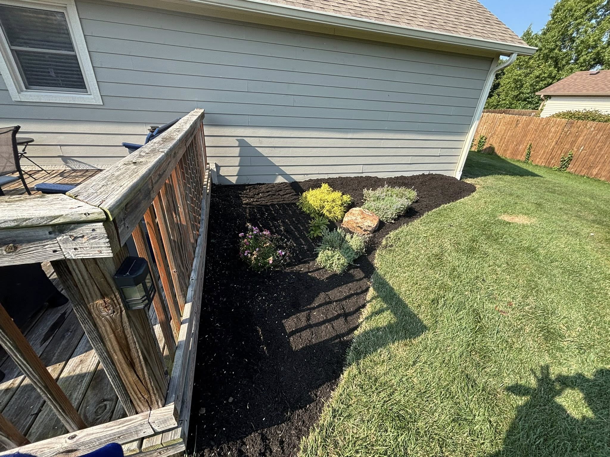 Deck Perimeter Mulching